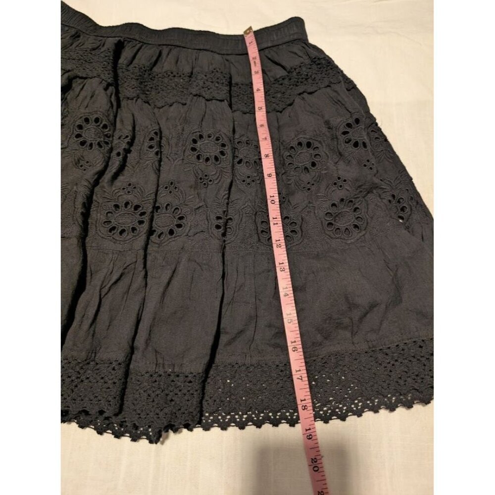 Cute Options women's size Medium black boho cotton lace skirt - Picture 6 of 7